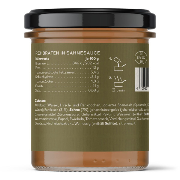 Rehbraten, 320g / Glas